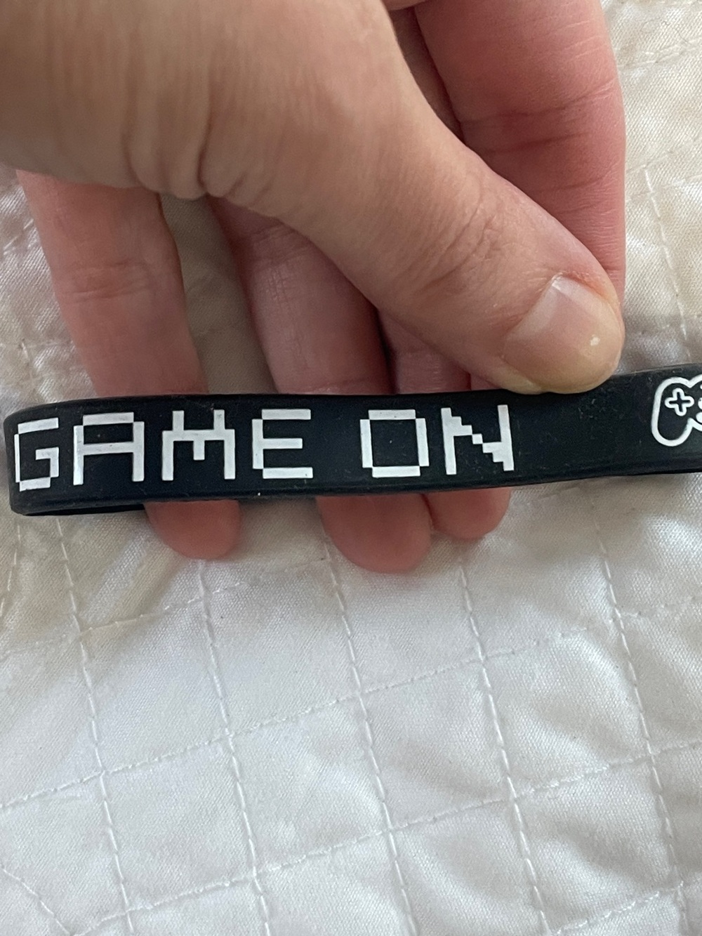 GAME ON Black Silicone Wristband - Gaming Statement Bracelet